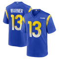 Qdoa LA.Rams #13 Kurt Warner Player Royal Retired Limited Stitched Jerseys
