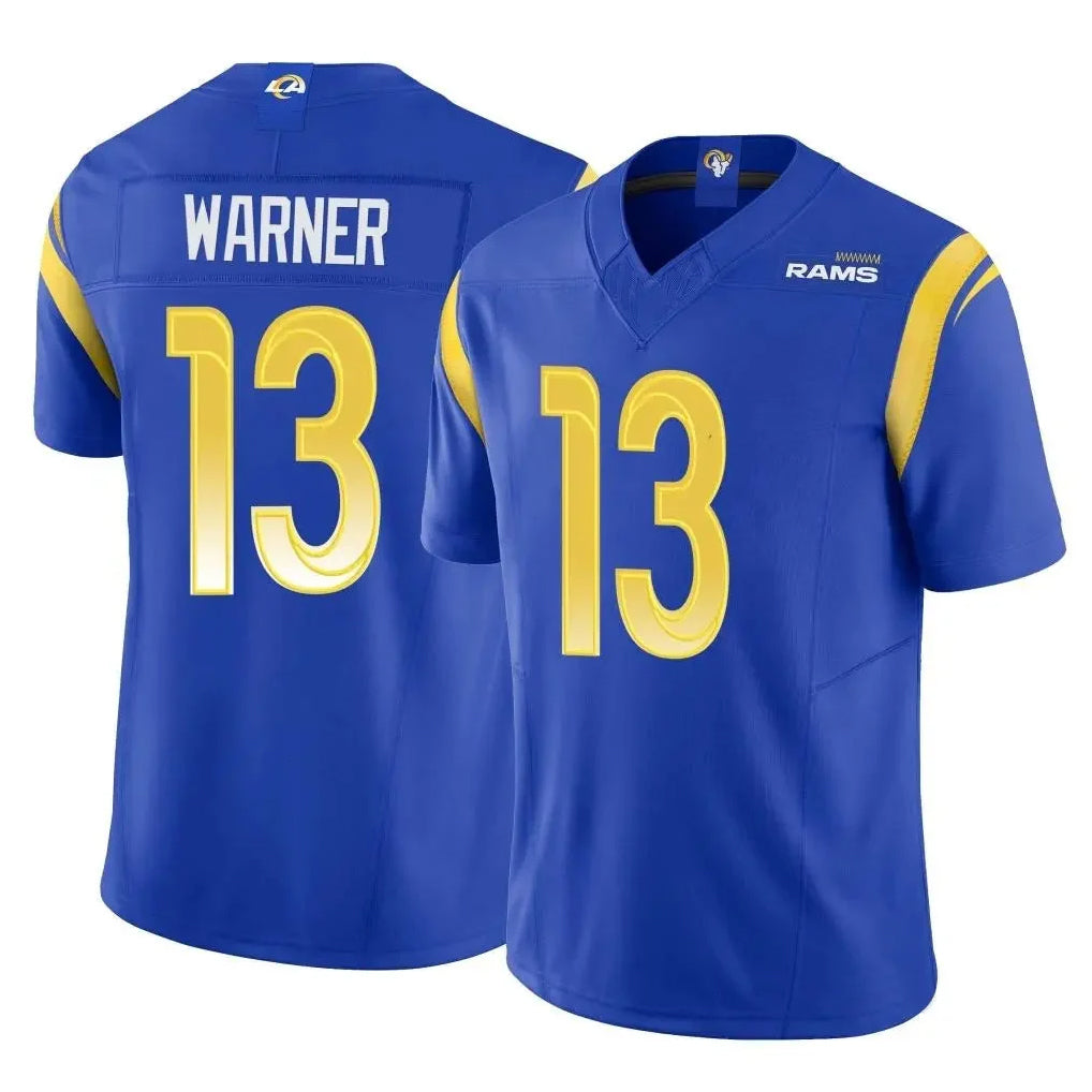 Qdoa LA.Rams #13 Kurt Warner Player Royal Vapor F.U.S.E. Limited Retired Stitched Jerseys