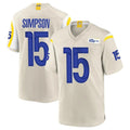 Qdoa LA.Rams #15 Ty Simpson Player Bone Home Game Stitched Jerseys