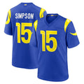 Qdoa LA.Rams #15 Ty Simpson Player Royal Limited Home Game Stitched Jerseys