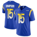 Qdoa LA.Rams #15 Ty Simpson Player Royal Limited Vapor Untouchable Home Game Stitched Jerseys