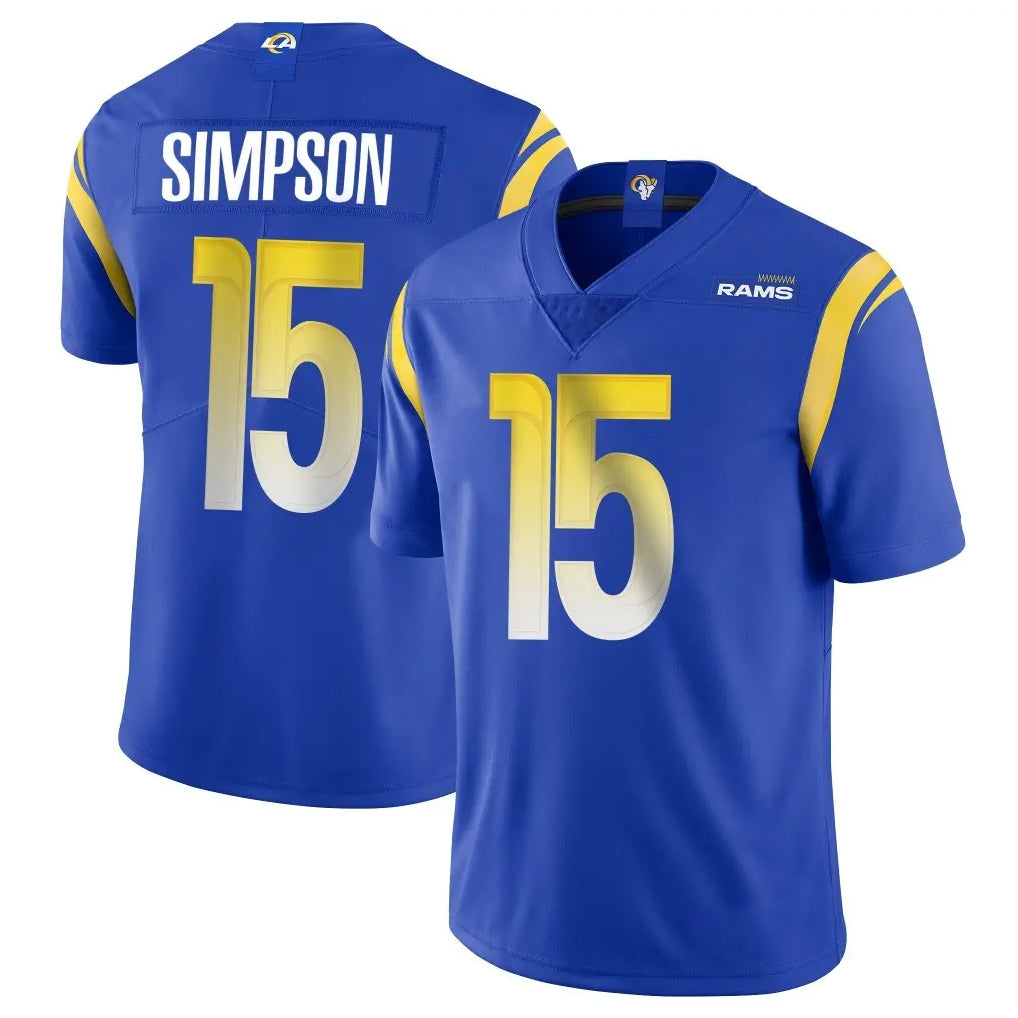 Qdoa LA.Rams #15 Ty Simpson Player Royal Limited Vapor Untouchable Home Game Stitched Jerseys
