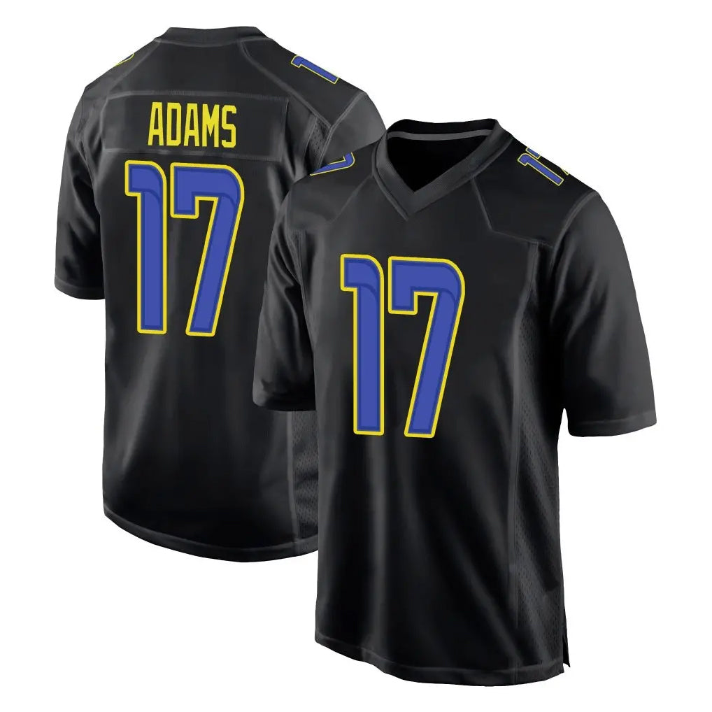 Qdoa LA.Rams #17 Davante Adams Player Black Fashion Limited Home Game Stitched Jerseys