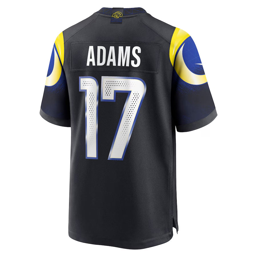 Qdoa LA.Rams #17 Davante Adams Player Midnight Blue Rivalries Collection Game Stitched Jerseys