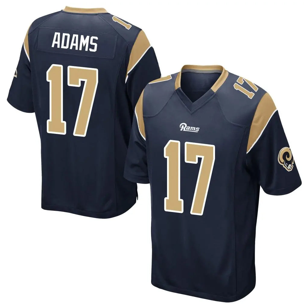 Qdoa LA.Rams #17 Davante Adams Player Navy Home Game Stitched Jerseys