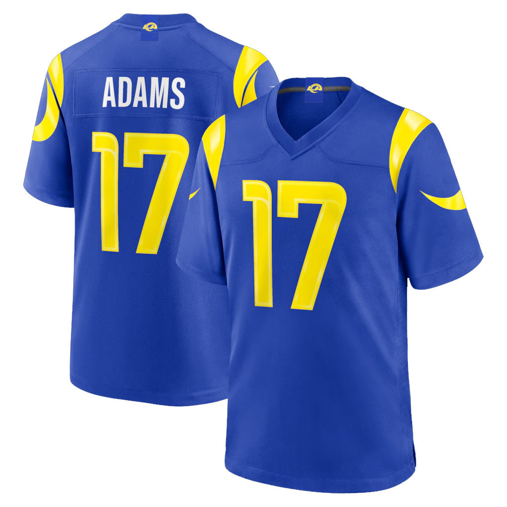 Qdoa LA.Rams #17 Davante Adams Player Royal Limited Home Game Stitched Jerseys