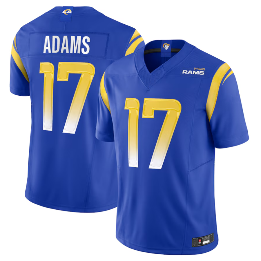 Qdoa LA.Rams #17 Davante Adams Player Royal Vapor F.U.S.E. Limited Stitched Jerseys