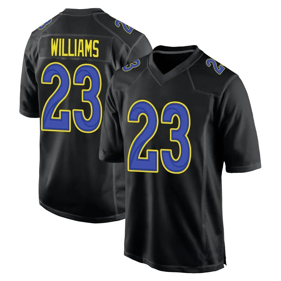 Qdoa LA.Rams #23 Kyren Williams Player Black Fashion Game Stitched Jerseys