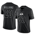 Qdoa LA.Rams #23 Kyren Williams Player Black RFLCTV Limited Stitched Jerseys