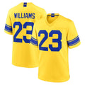 Qdoa LA.Rams #23 Kyren Williams Player Gold Classic Sol Home Game Stitched Jerseys