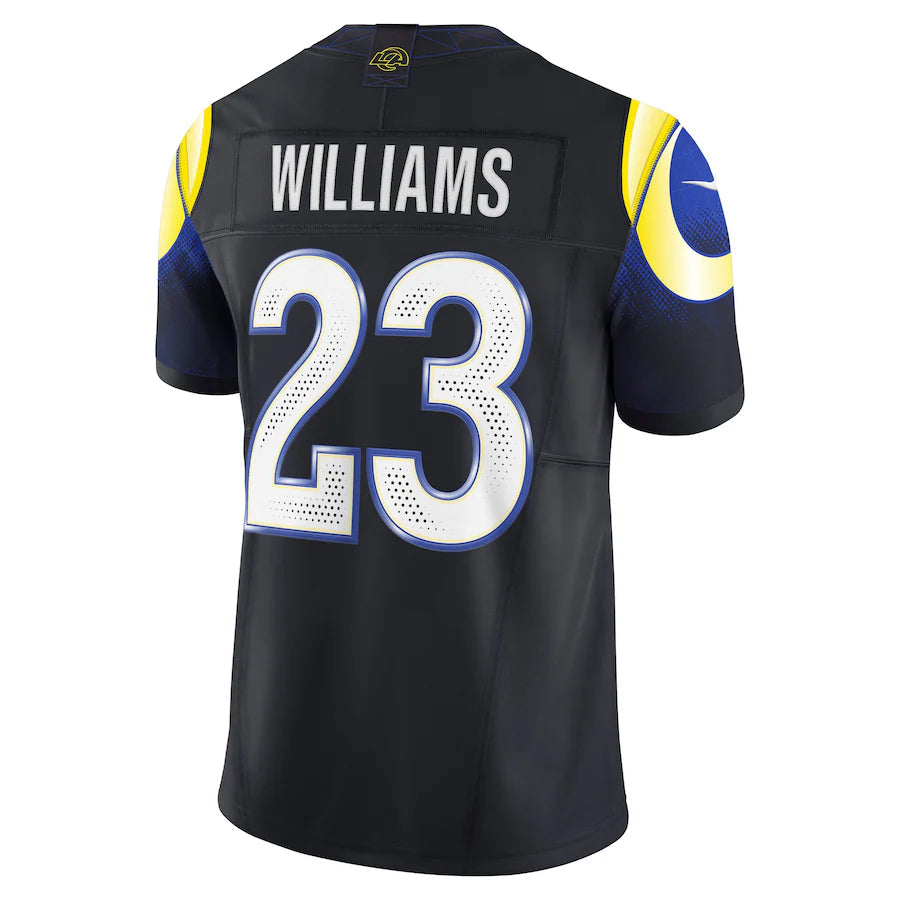 Qdoa LA.Rams #23 Kyren Williams Player Midnight Blue Rivalries Collection Vapor Limited Stitched Jerseys
