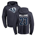 Qdoa LA.Rams #23 Kyren Williams Player Navy Pullover Hoodie Limited Game Stitched Jerseys