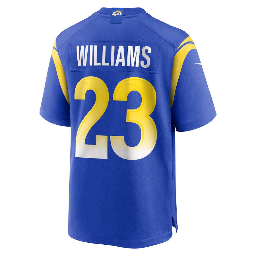 Qdoa LA.Rams #23 Kyren Williams Player Royal Home Game Stitched Jerseys
