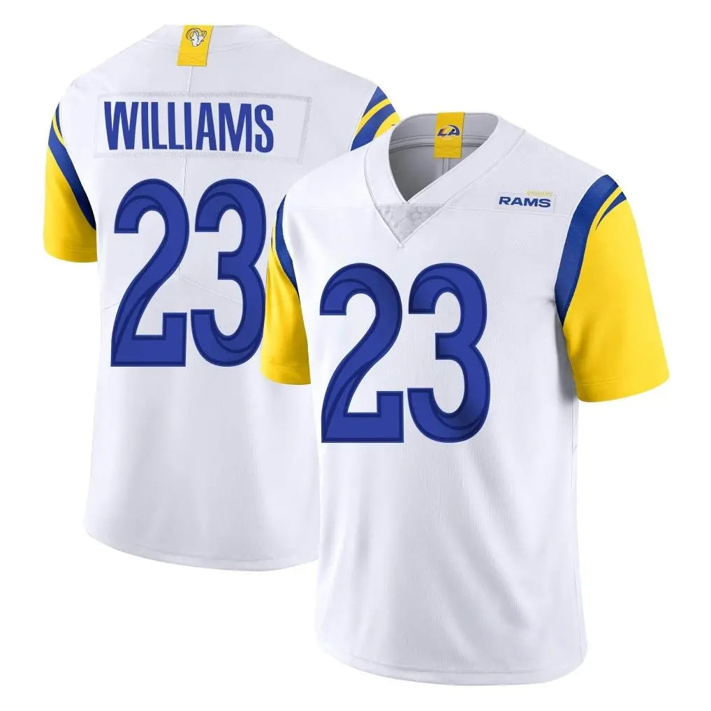 Qdoa LA.Rams #23 Kyren Williams Player White Limited Vapor Untouchable Home Game Stitched Jerseys