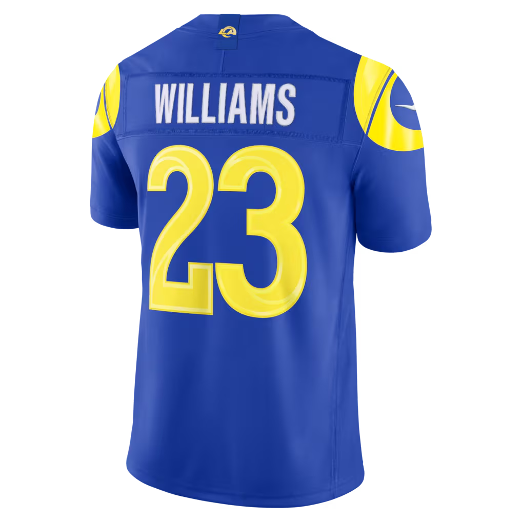 Qdoa LA.Rams #23 Kyren Williams Royal Team Vapor F.U.S.E. Stitched Limited Jerseys