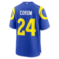Qdoa LA.Rams #24 Blake Corum Royal Game Stitched Jerseys