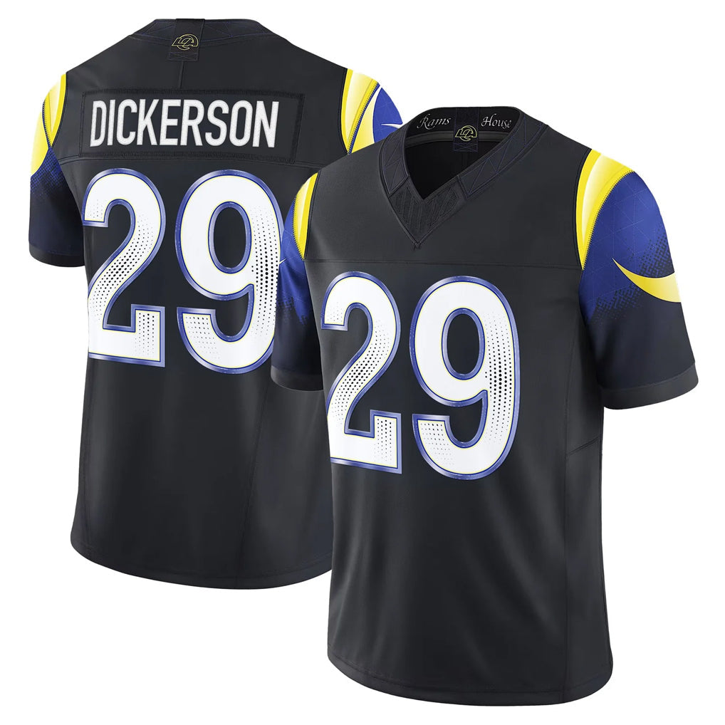 Qdoa LA.Rams #29 Eric Dickerson Player Black Rivalries Vapor Limited Stitched Jerseys