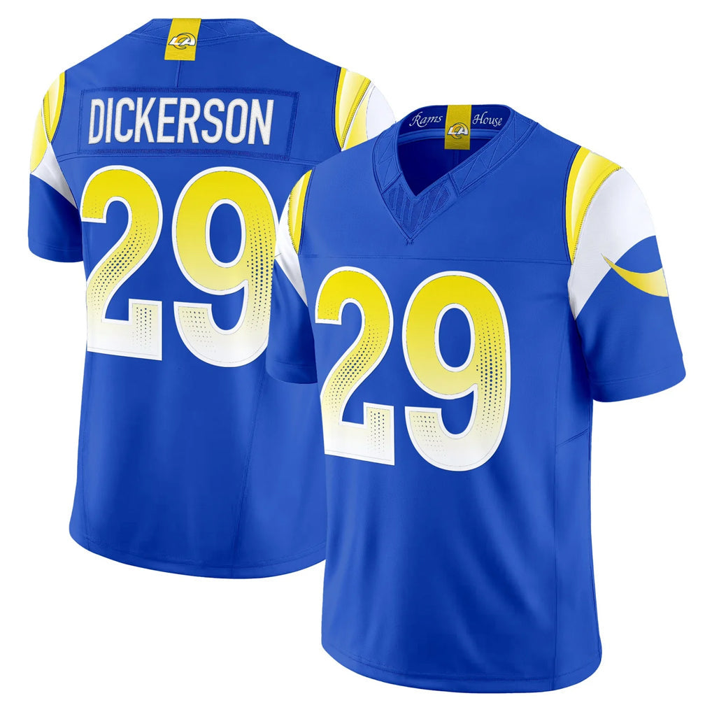 Qdoa LA.Rams #29 Eric Dickerson Player Royal Rivalries Vapor Limited Home Game Stitched Jerseys