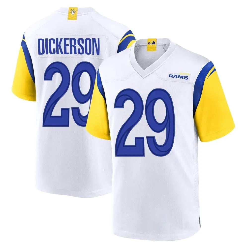 Qdoa LA.Rams #29 Eric Dickerson Player White Home Game Stitched Jerseys