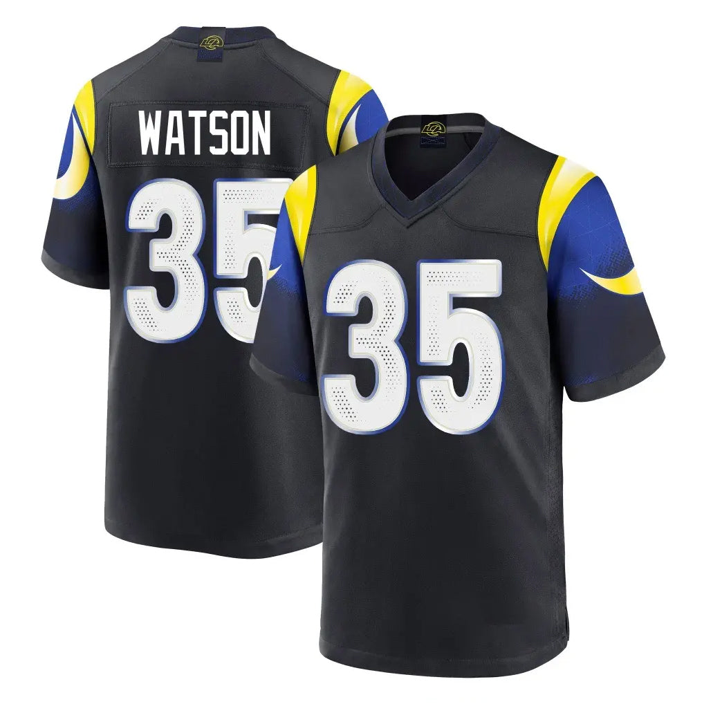 Qdoa LA.Rams #35 Jaylen Watson Player Black Midnight Rivalries Collection Home Game Stitched Jerseys