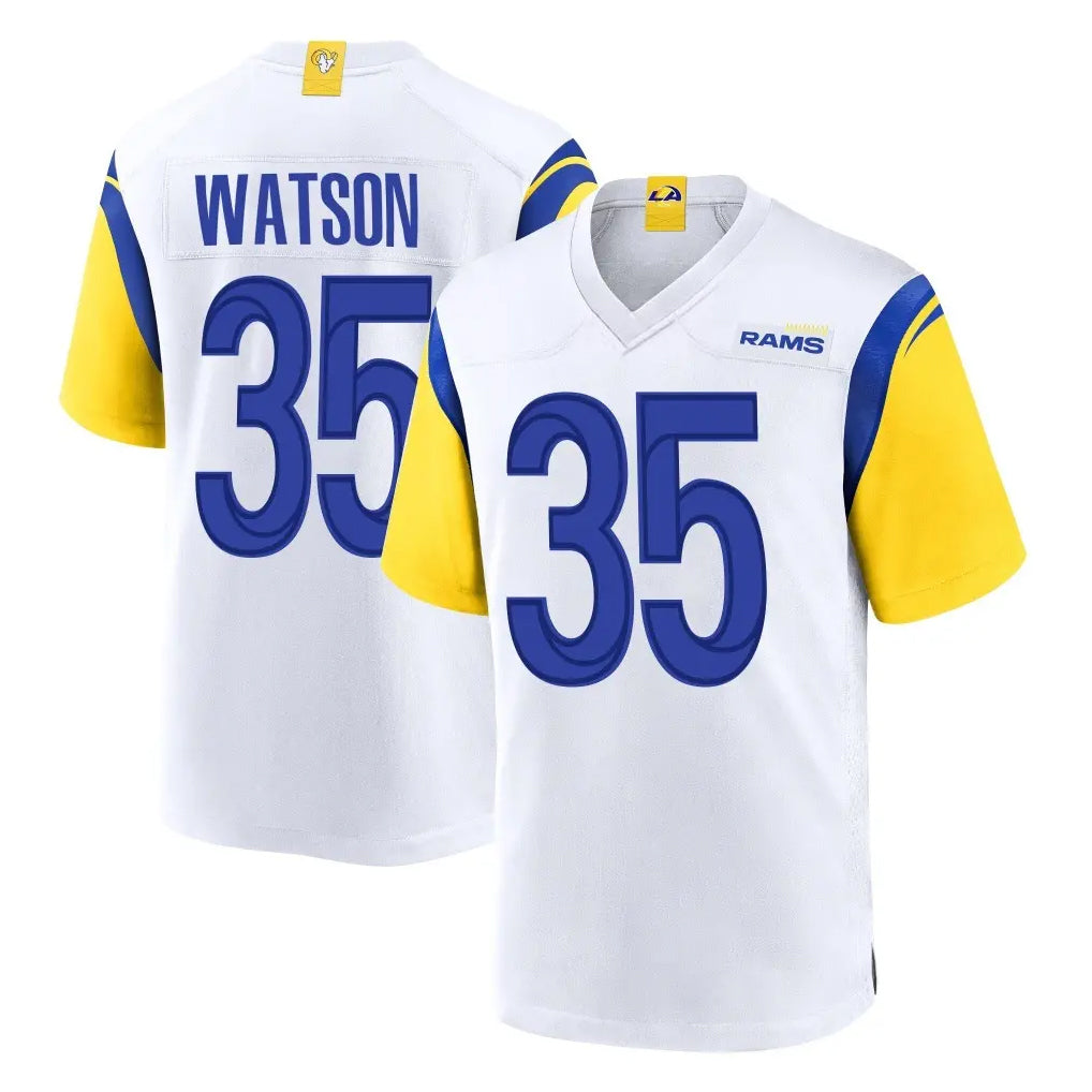 Qdoa LA.Rams #35 Jaylen Watson Player White Home Game Stitched Jerseys
