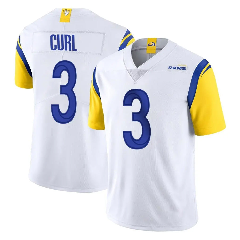 Qdoa LA.Rams #3 Kam Curl Player White Limited Vapor Untouchable Home Game Stitched Jerseys
