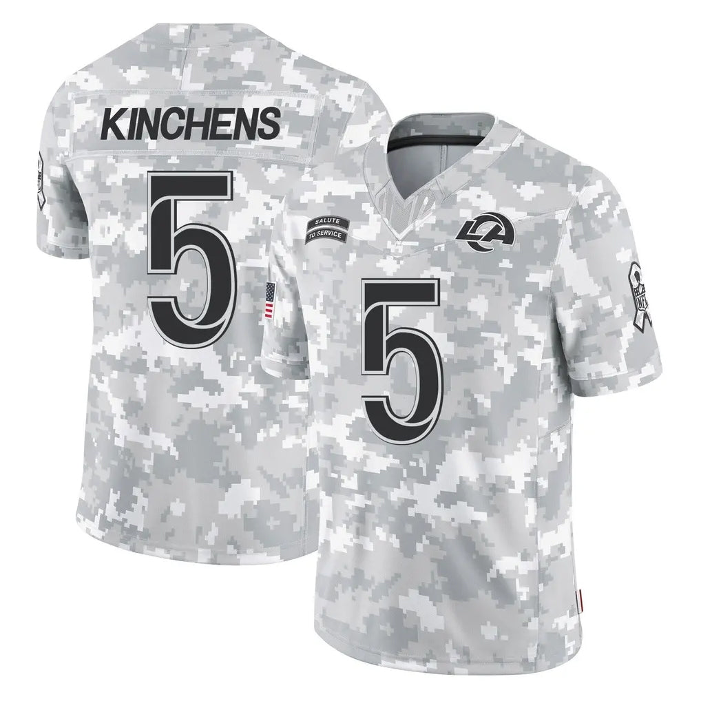 Qdoa LA.Rams #5 Kamren Kinchens Player Arctic Camo Salute To Service Limited Game Stitched Jerseys