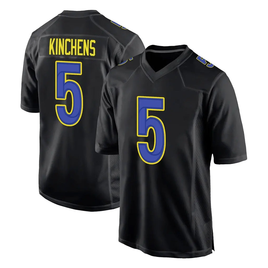 Qdoa LA.Rams #5 Kamren Kinchens Player Black Fashion Limited Home Game Stitched Jerseys