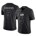 Qdoa LA.Rams #5 Kamren Kinchens Player Black Limited Reflective Home Game Stitched Jerseys