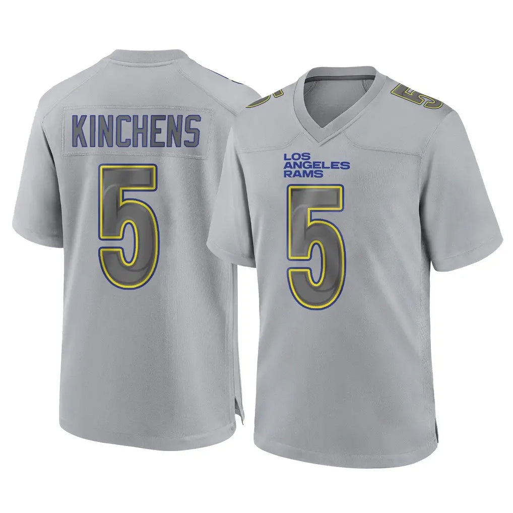 Qdoa LA.Rams #5 Kamren Kinchens Player Gray Atmosphere Fashion Home Game Stitched Jerseys