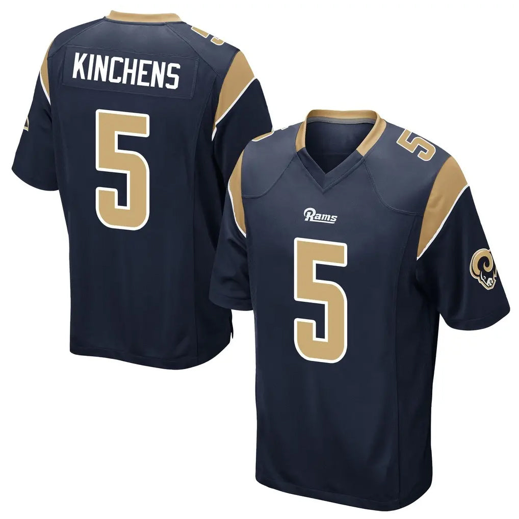 Qdoa LA.Rams #5 Kamren Kinchens Player Navy Home Game Stitched Jerseys