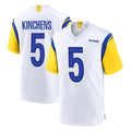 Qdoa LA.Rams #5 Kamren Kinchens Player White Home Game Stitched Jerseys