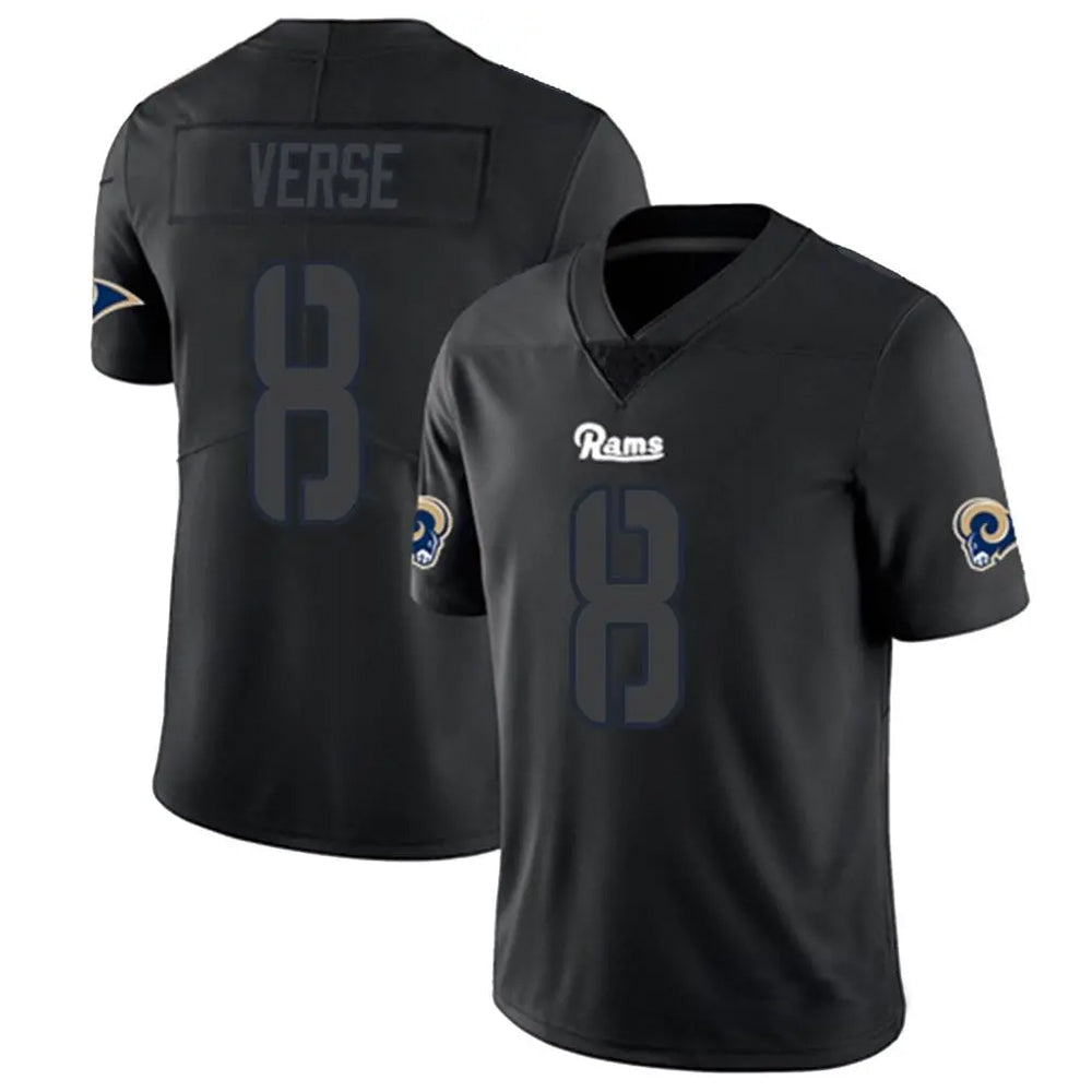 Qdoa LA.Rams #8 Jared Verse Player Limited Black Impact Stitched Jerseys