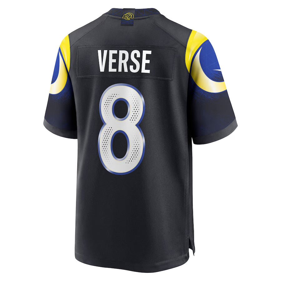 Qdoa LA.Rams #8 Jared Verse Player Midnight Blue Rivalries Collection Game Stitched Jerseys