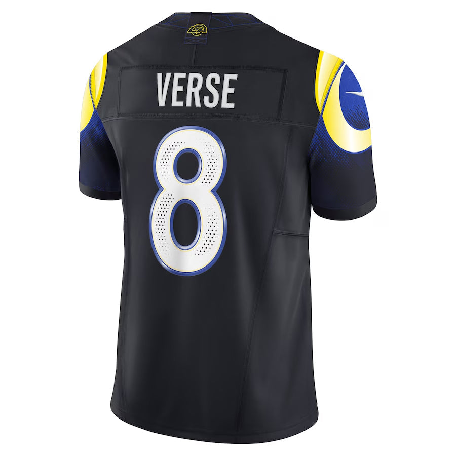 Qdoa LA.Rams #8 Jared Verse Player Midnight Blue Rivalries Collection Vapor Limited Stitched Jerseys