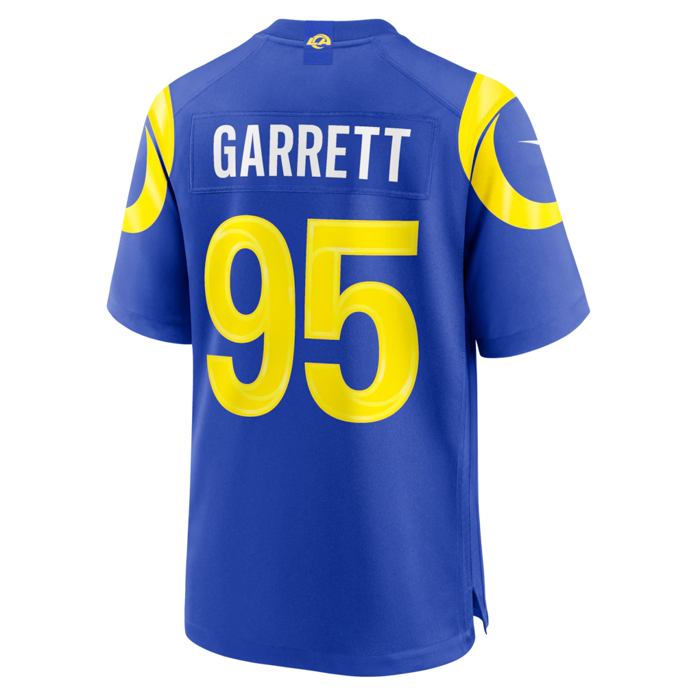Qdoa LA.Rams #95 Myles Garrett Royal Game Stitched Jerseys