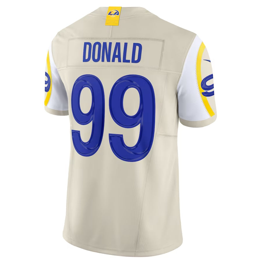 Qdoa LA.Rams #99 Aaron Donald Alternate Vapor F.U.S.E. Limited Jersey - Bone Stitched Jerseys