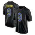 Qdoa LA.Rams #9 Matthew Stafford Player Black Fashion Limited Home Game Stitched Jerseys