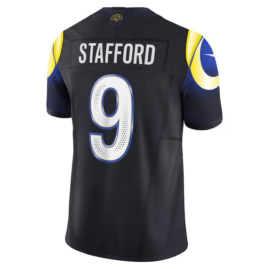Qdoa LA.Rams #9 Matthew Stafford Player Midnight Blue Rivalries Collection Vapor Limited Stitched Jerseys