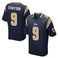 Qdoa LA.Rams #9 Matthew Stafford Player Navy Home Game Stitched Jerseys