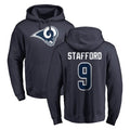 Qdoa LA.Rams #9 Matthew Stafford Player Navy Pullover Hoodie Limited Game Stitched Jerseys