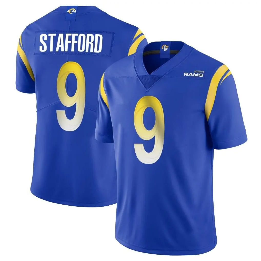 Qdoa LA.Rams #9 Matthew Stafford Player Royal Limited Vapor Untouchable Home Game Stitched Jerseys