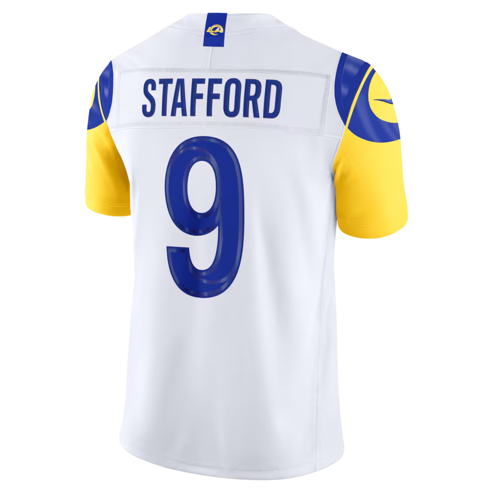 Qdoa LA.Rams #9 Matthew Stafford White Vapor F.U.S.E. Stitched Limited Jerseys