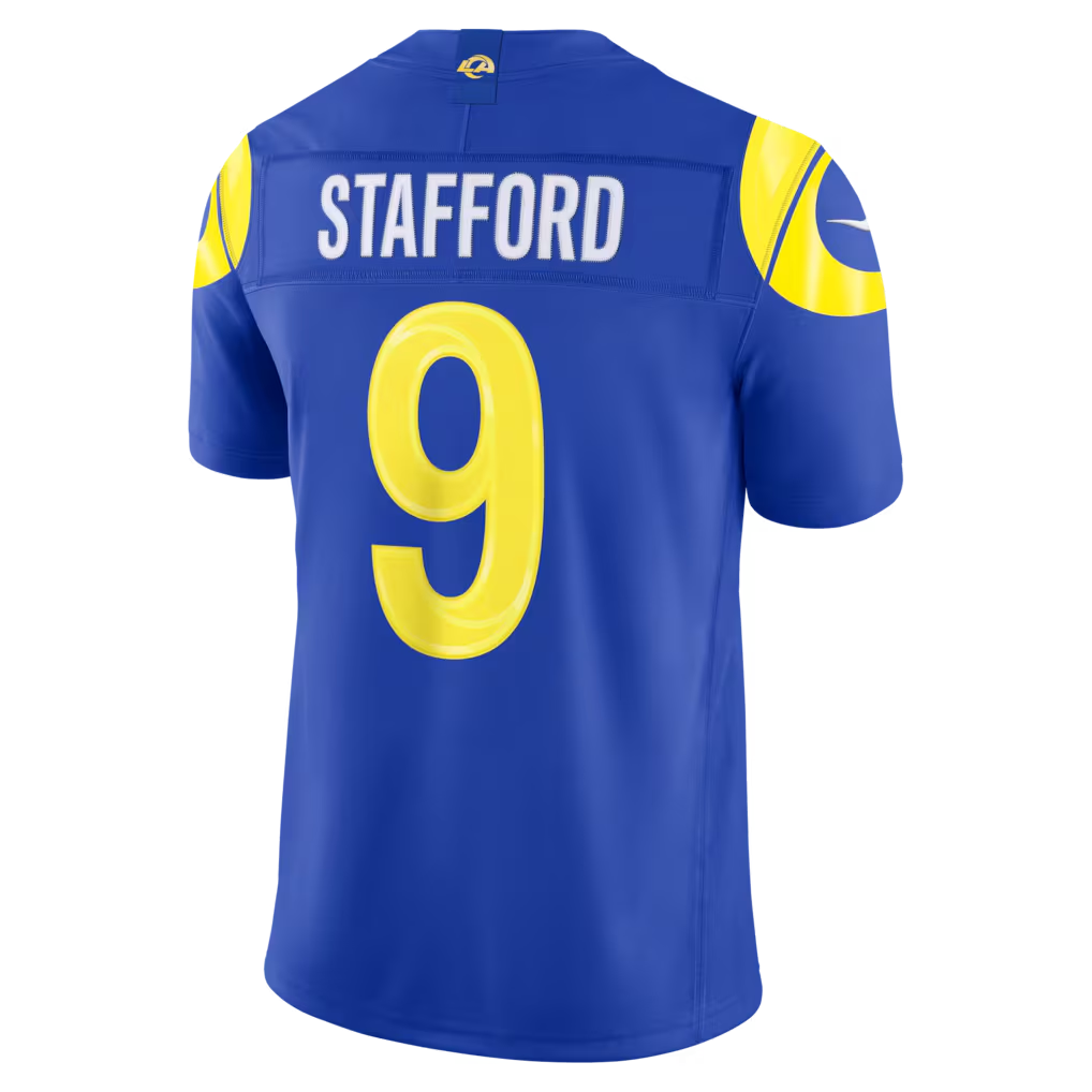 Qdoa LA.Rams #9 Matthew Stafford Royal Team Vapor F.U.S.E. Stitched Limited Jerseys