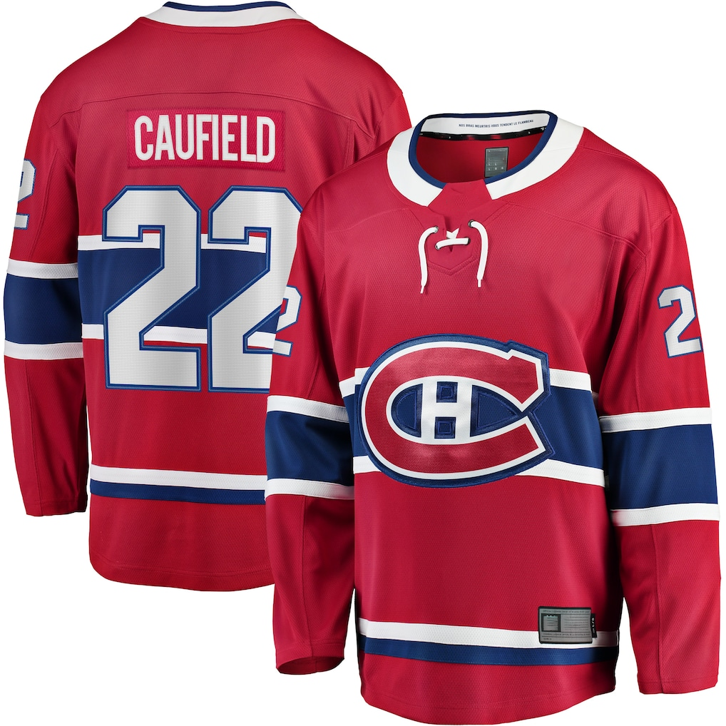 Qdoa M.Canadiens #22 Cole Caufield Red Home Breakaway Replica Jerseys