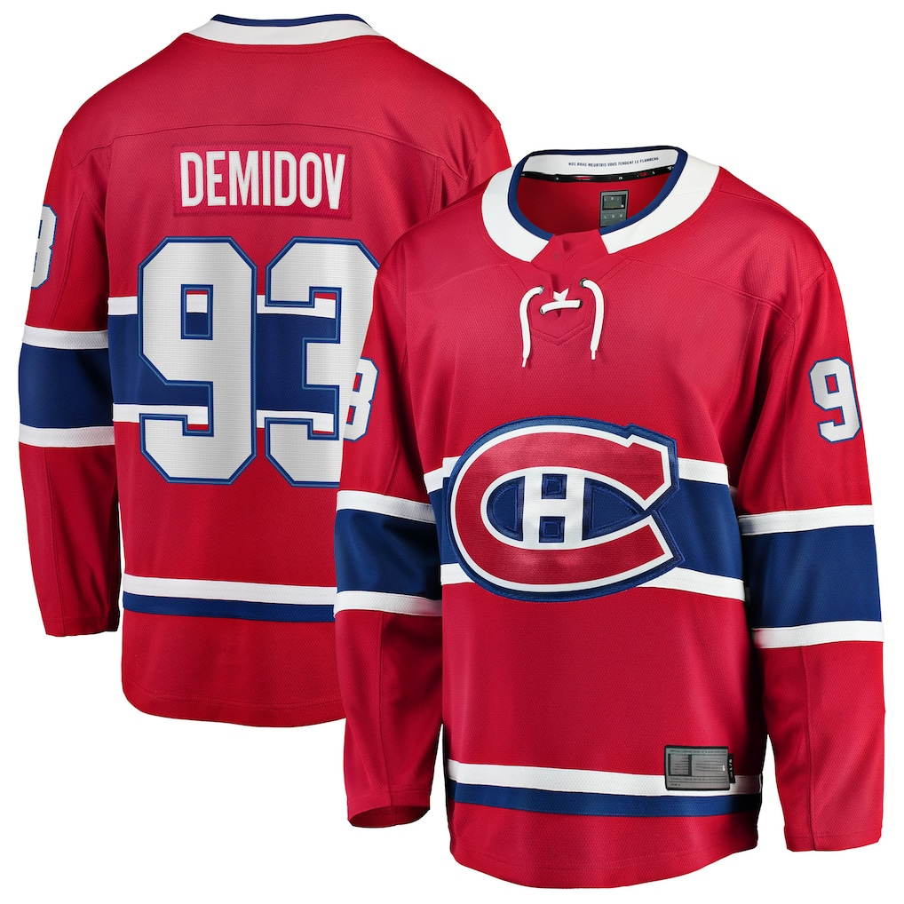 Qdoa M.Canadiens #93 Ivan Demidov Red Home Breakaway Jerseys