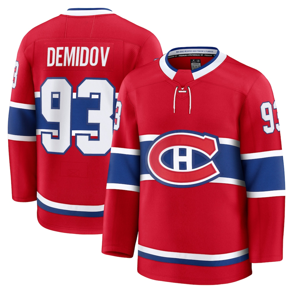 Qdoa M.Canadiens #93 Ivan Demidov Red Home Premium Jerseys