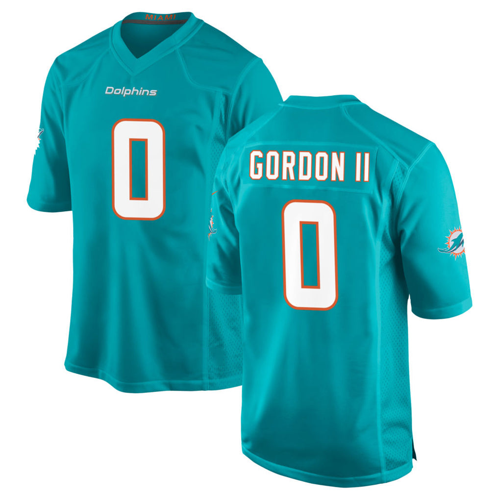 Qdoa M.Dolphins #0 Ollie Gordon II Player Aqua Home Game Stitched Jerseys