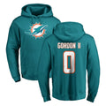 Qdoa M.Dolphins #0 Ollie Gordon II Player Aqua LOGO Pullover Hoodies Limited Stitched Jerseys