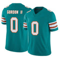 Qdoa M.Dolphins #0 Ollie Gordon II Player Aqua Limited Alternate Vapor F.U.S.E. Home Game Stitched Jerseys